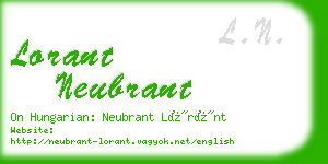 lorant neubrant business card